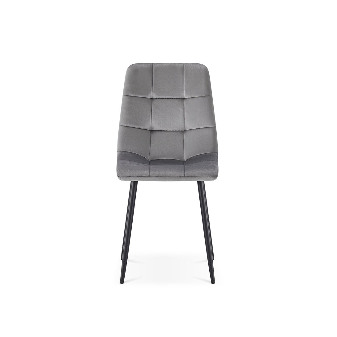 Sasha Dining Chair - Set of 4 - Grey + Black