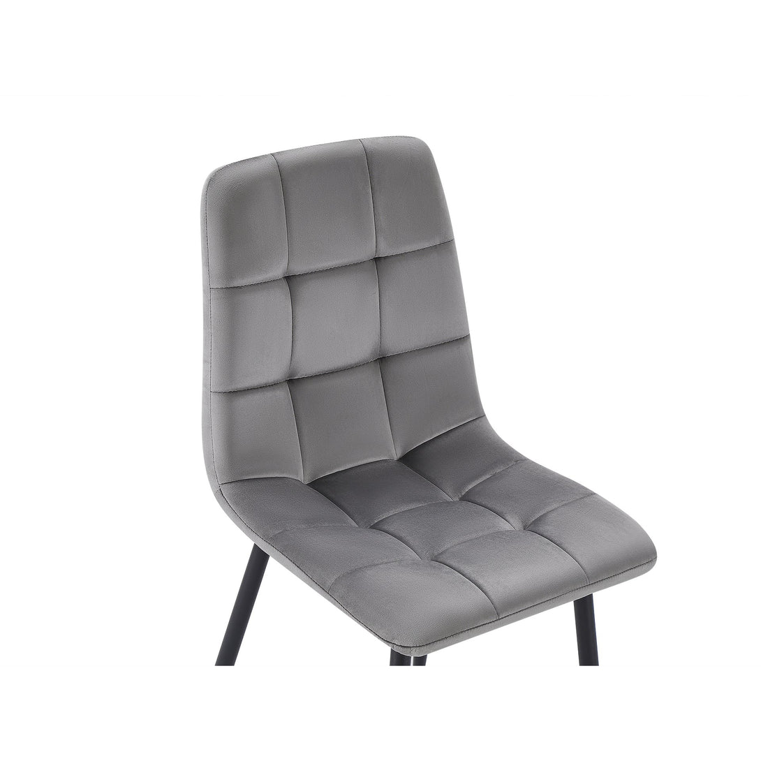 Sasha Dining Chair - Set of 4 - Grey + Black