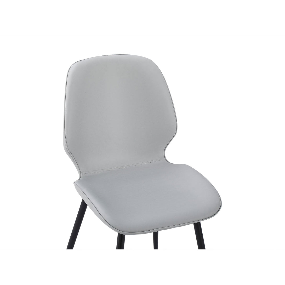 Irene Dining Chair - Set of 4 - Light Grey + Black