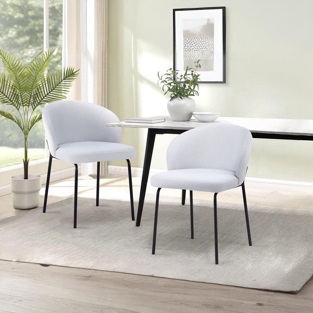 Selene Dining Chair - Set of 2 - Cool Light Grey