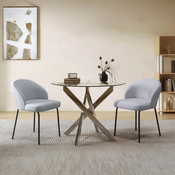 Selene Dining Chair - Set of 2 - Cool Light Grey
