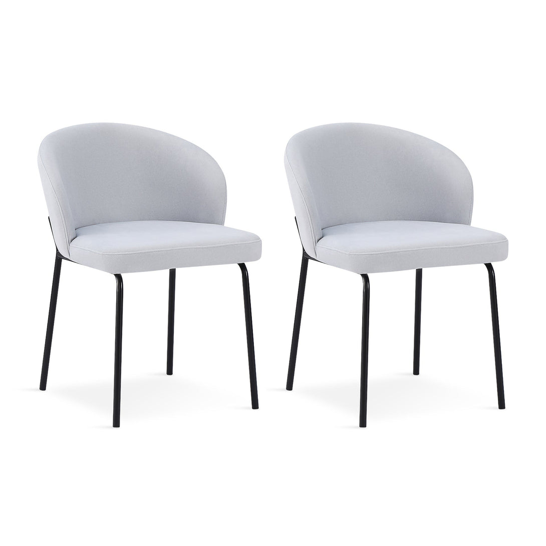 Selene Dining Chair - Set of 2 - Cool Light Grey