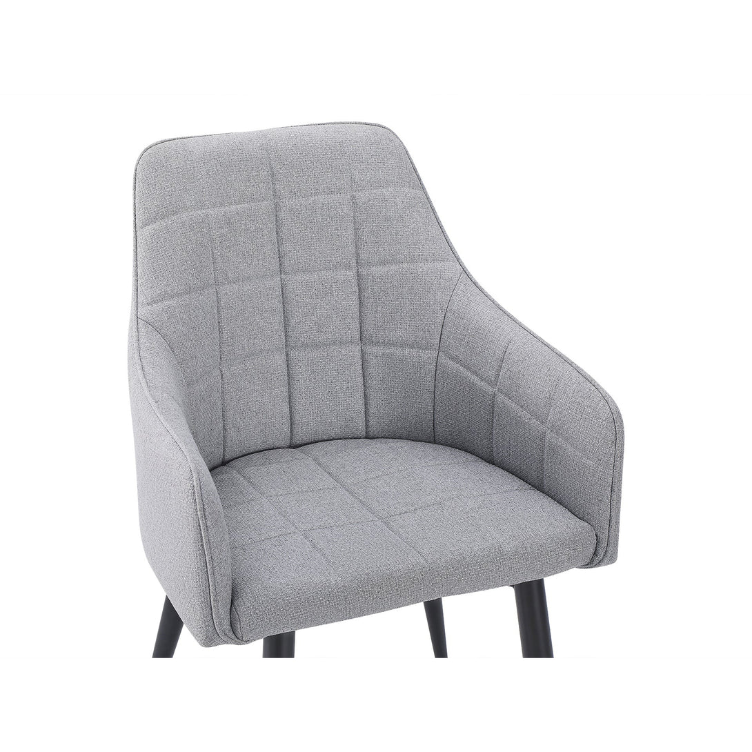 Kendra Dining Chair - Set of 2 - Light Grey + Black