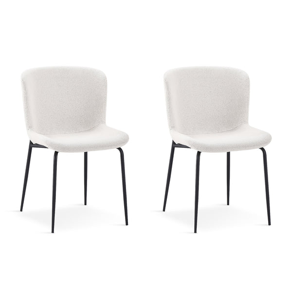 Rayne Dining Chair - Set of 2 - Beige + Black