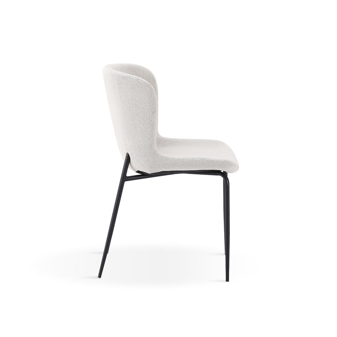 Rayne Dining Chair - Set of 2 - Beige + Black