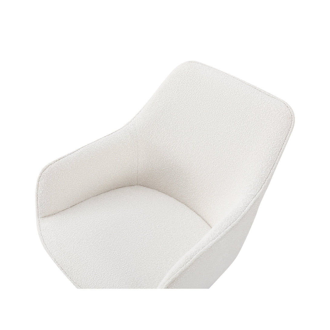 Ramona Swivel Dining Chair - Set of 2 - White + Black