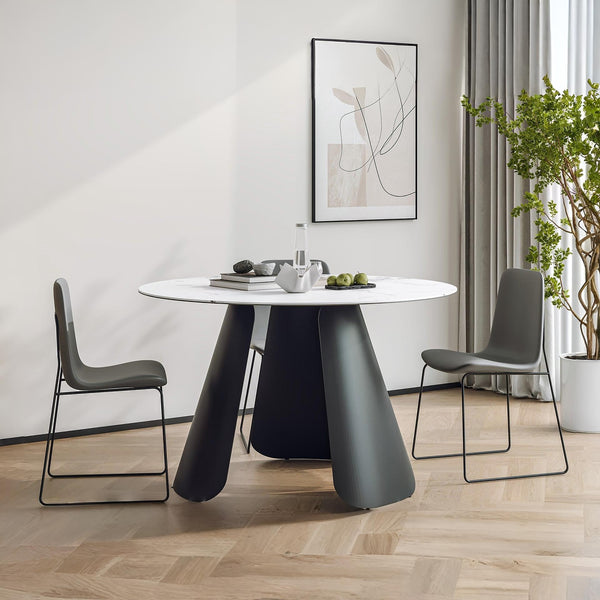 Clyde Round Modern Ceramic Dining Table 120cm x 75cm