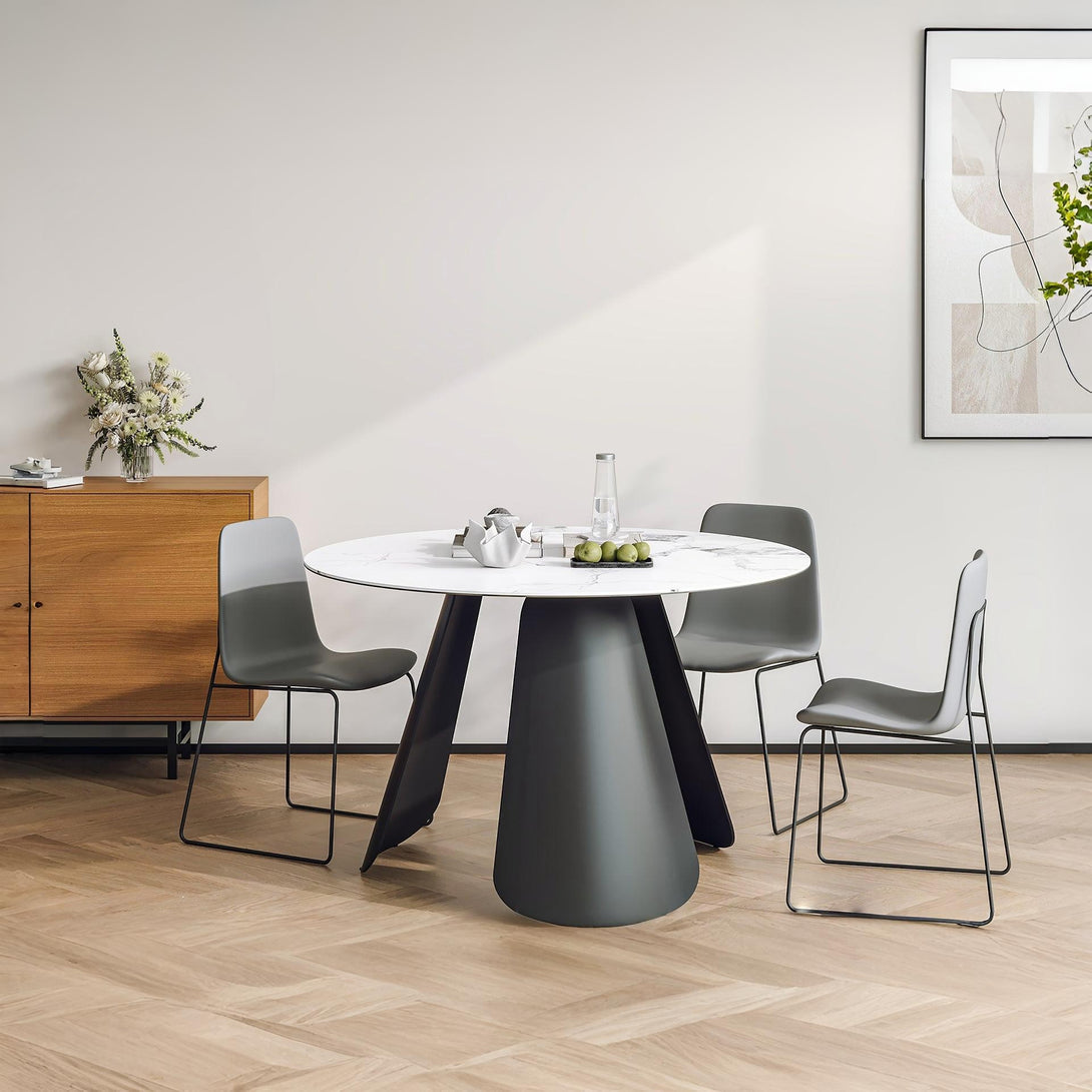 Clyde Round Modern Ceramic Dining Table 120cm x 75cm
