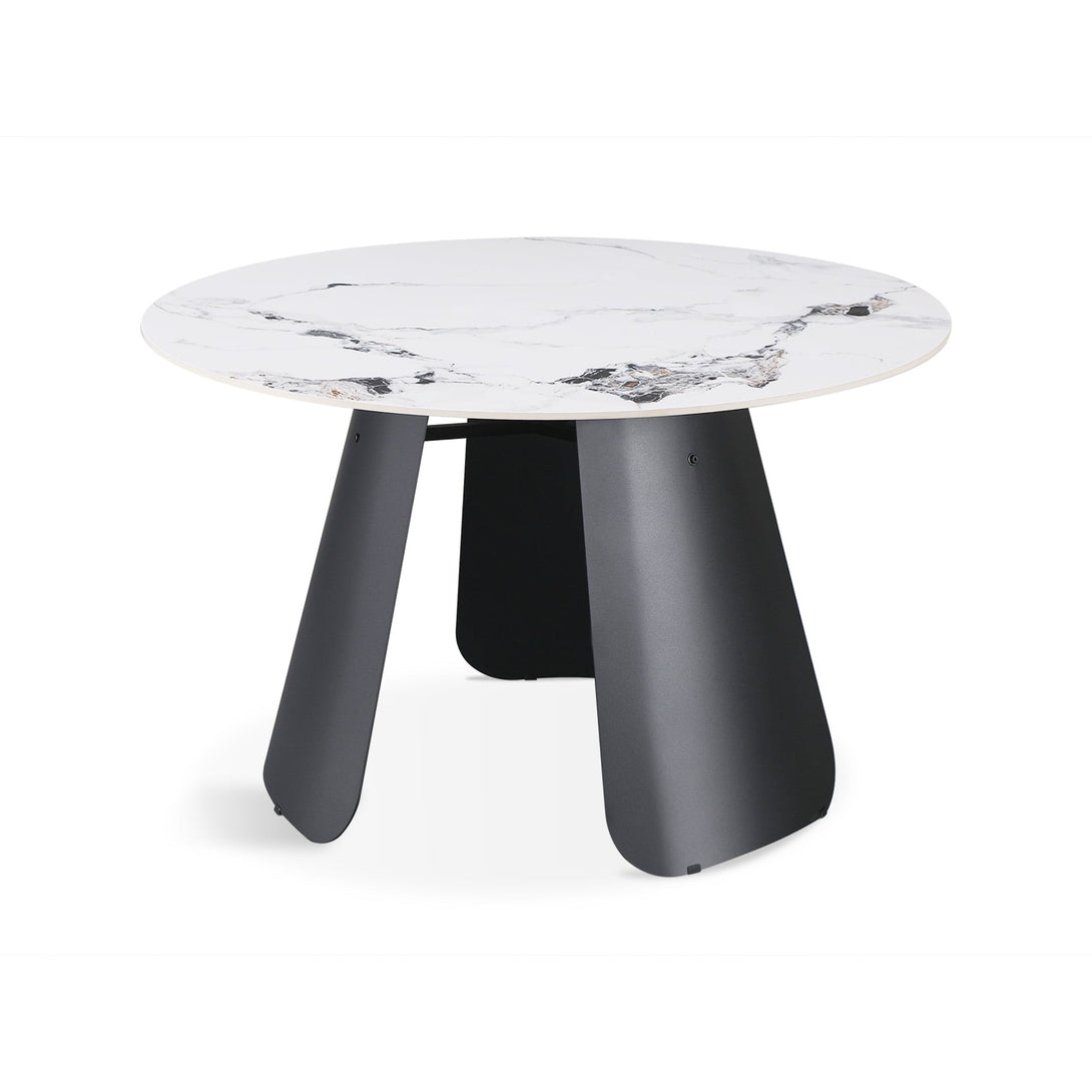 Clyde Round Modern Ceramic Dining Table 120cm x 75cm