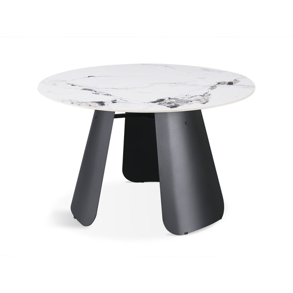 Clyde Round Modern Ceramic Dining Table 120cm x 75cm