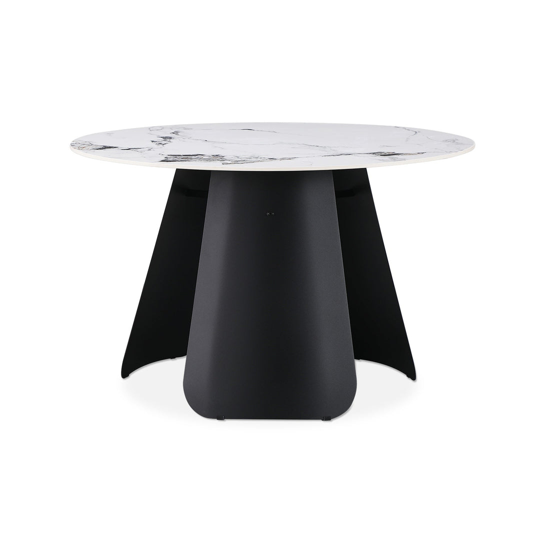 Clyde Round Modern Ceramic Dining Table 120cm x 75cm