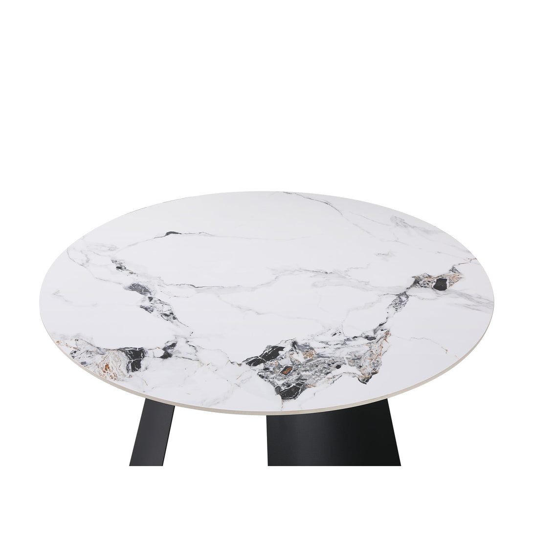 Clyde Round Modern Ceramic Dining Table 120cm x 75cm