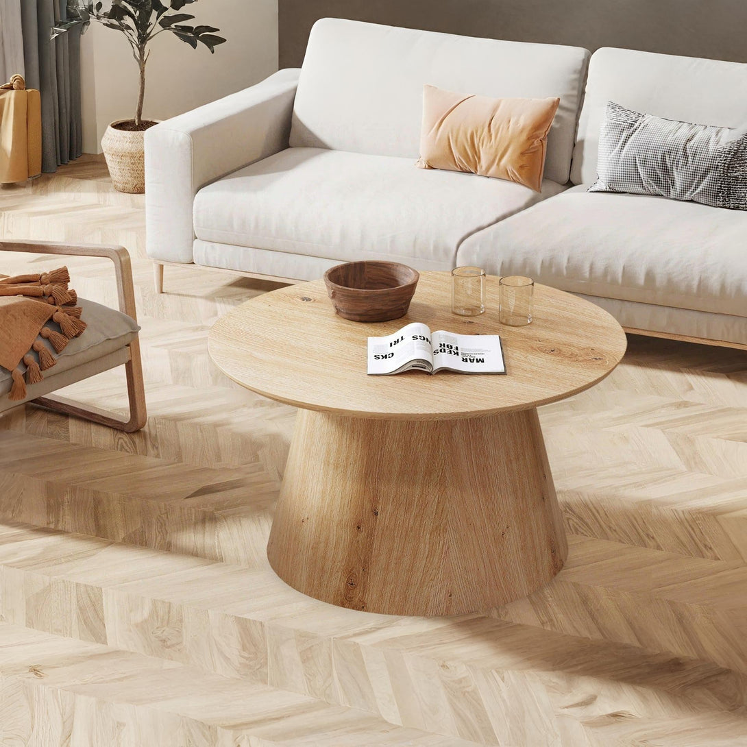 Jordan Round Coffee Table 80cm - Oak