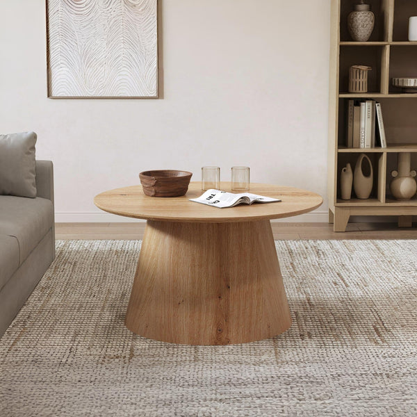Jordan Round Coffee Table 80cm - Oak