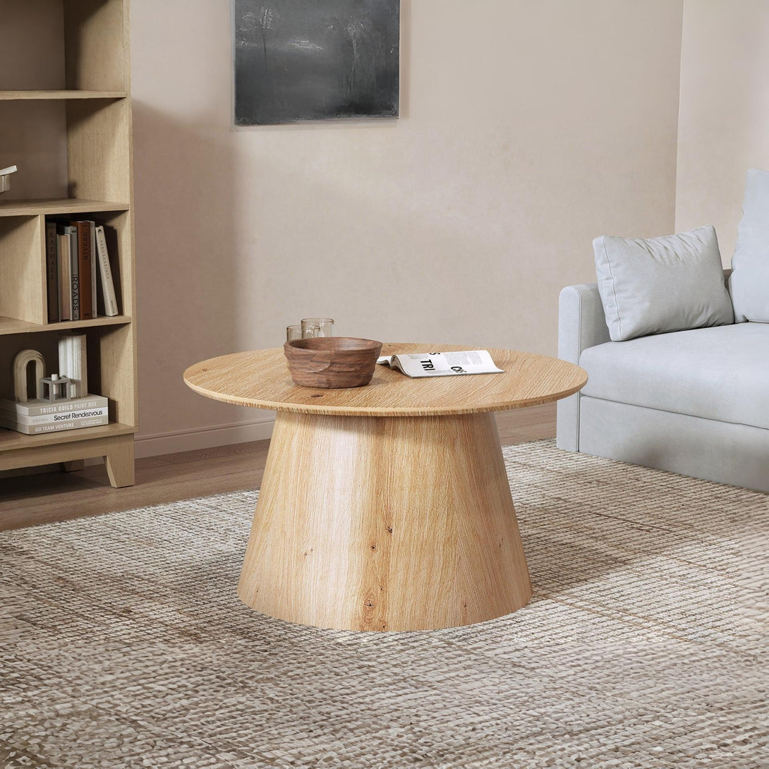 Jordan Round Coffee Table 80cm - Oak