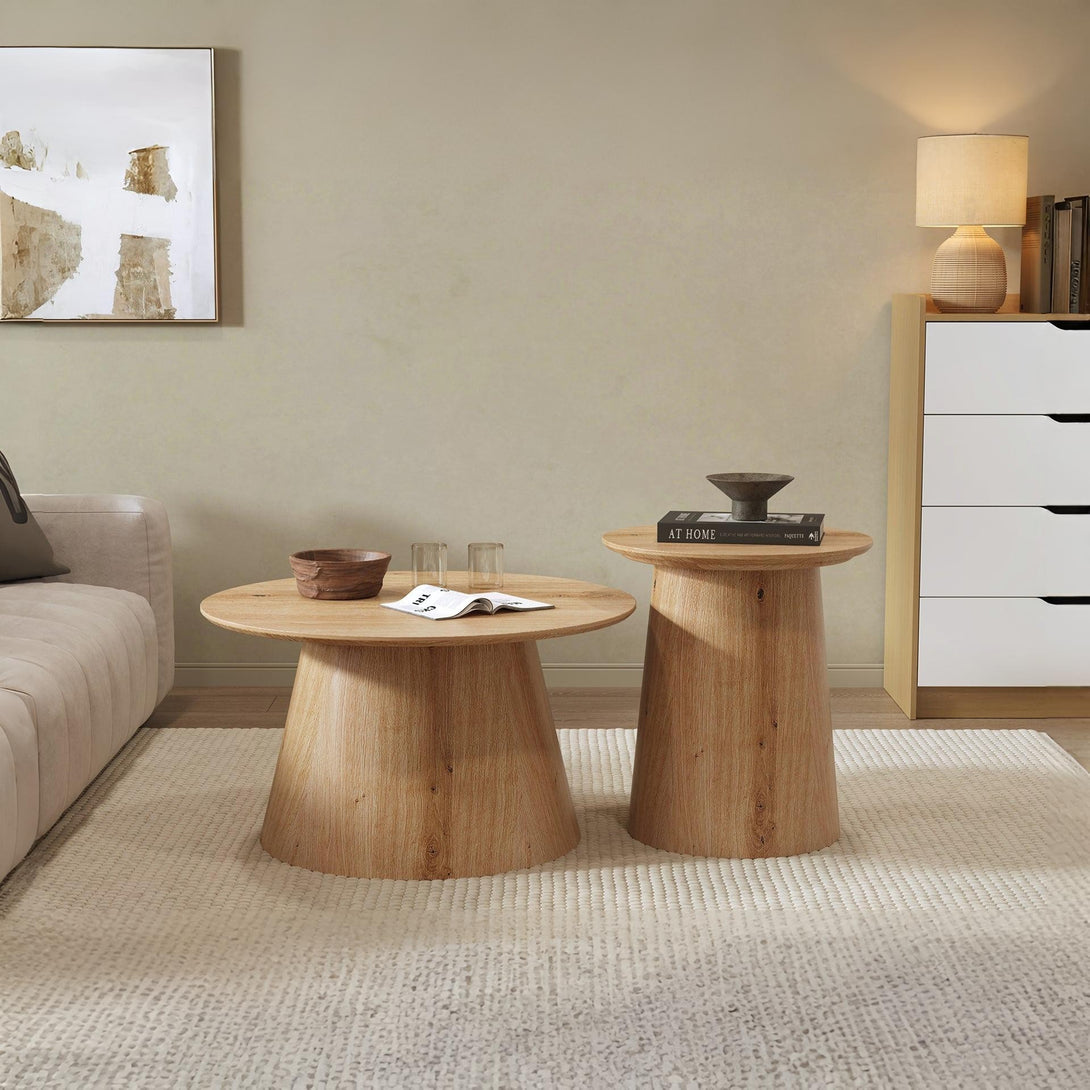 Jordan Round Coffee Table 50cm - Oak
