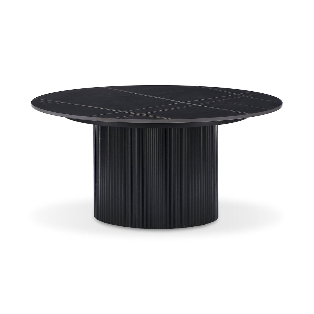 Dylan Ceramic Top Coffee Table 80cm - Black