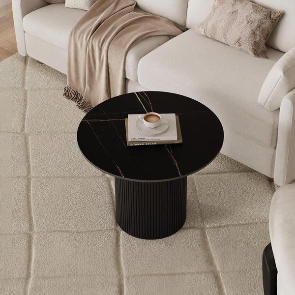 Dylan Ceramic Top Coffee Table 60cm - Black