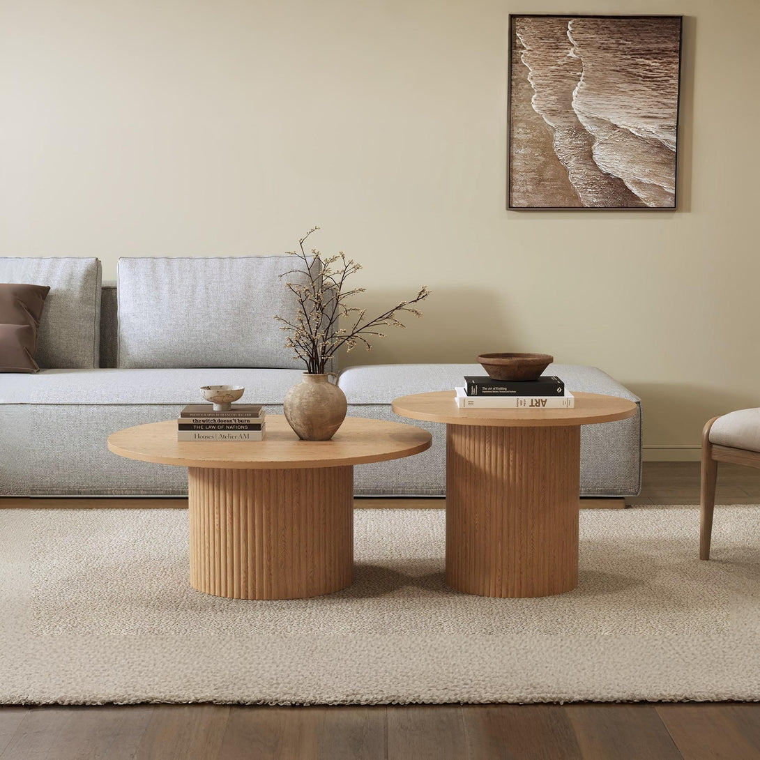 Peyton Round Coffee Table 60cm - Oak