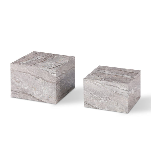 Aubrey Square Side Table - Set of 2 - Grey