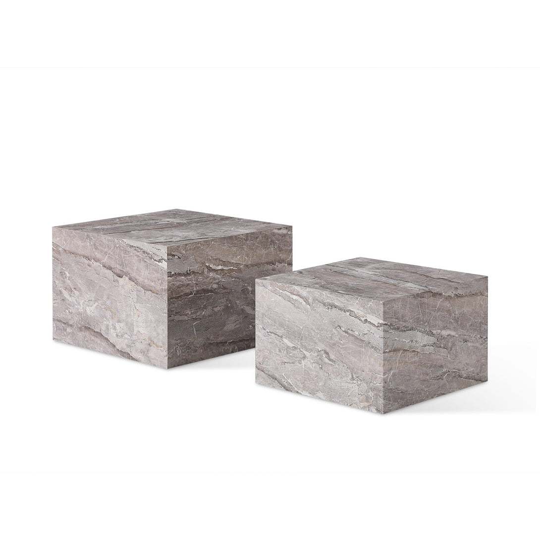 Aubrey Square Side Table - Set of 2 - Grey