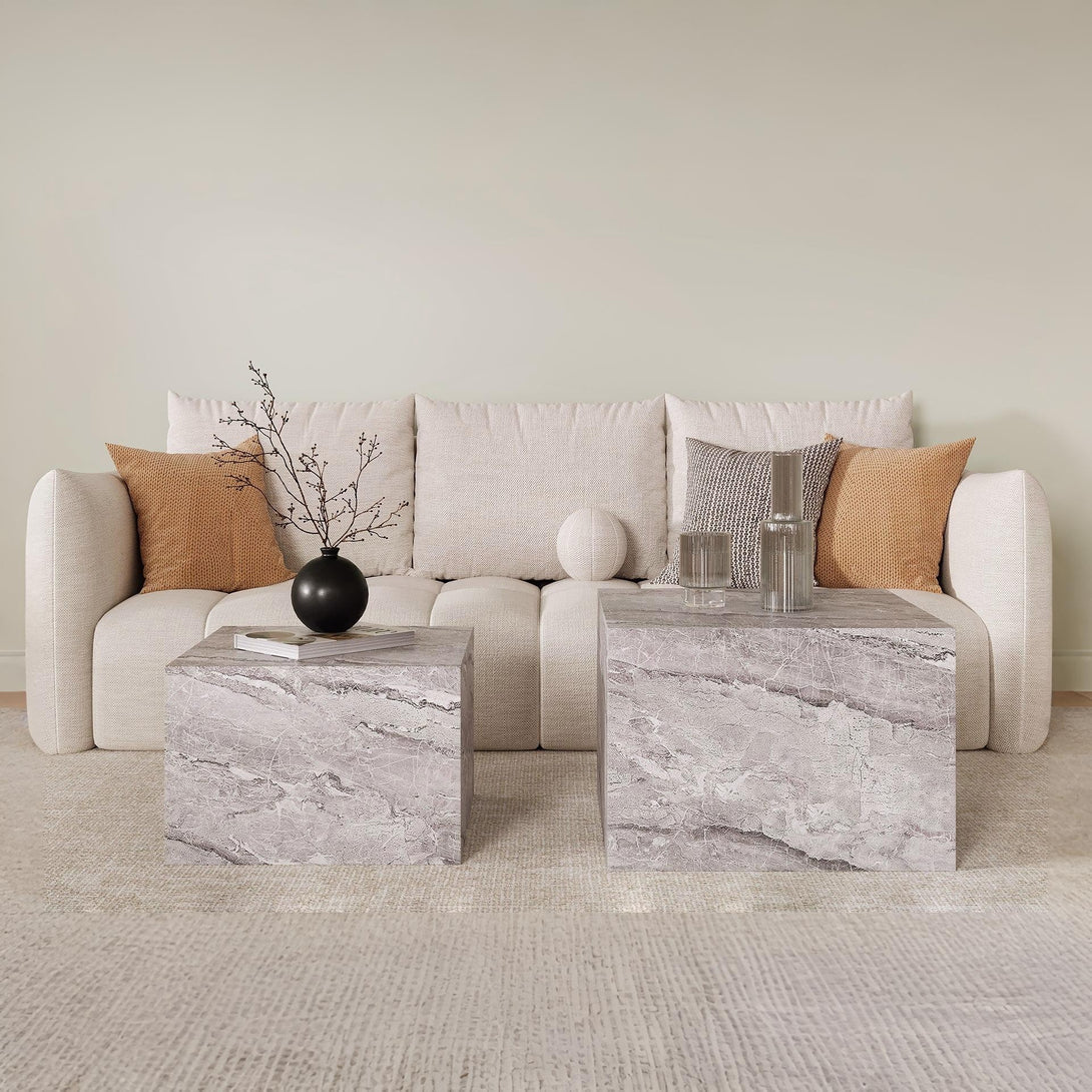 Aubrey Square Side Table - Set of 2 - Grey