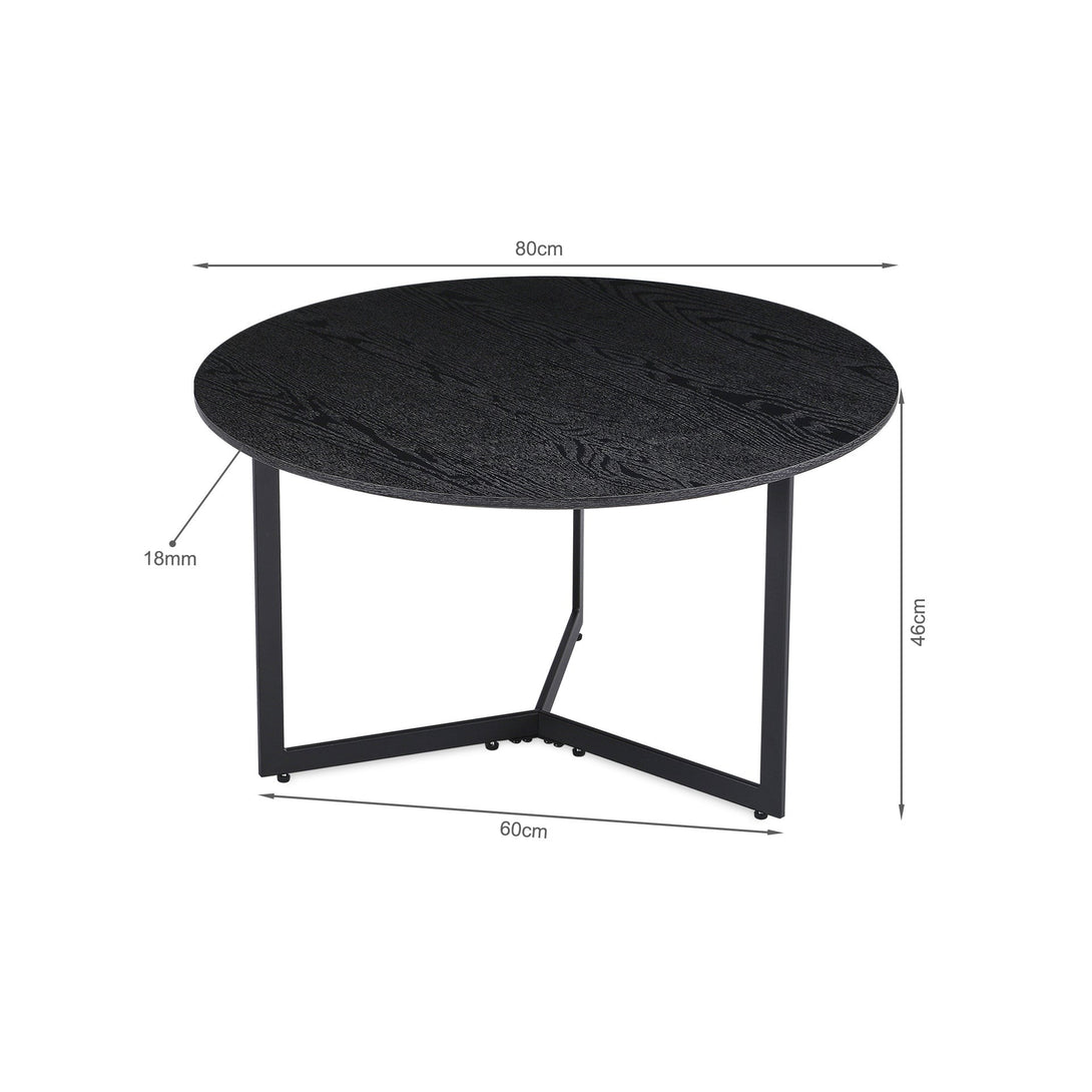 Joseph Coffee Table 80cm - Black