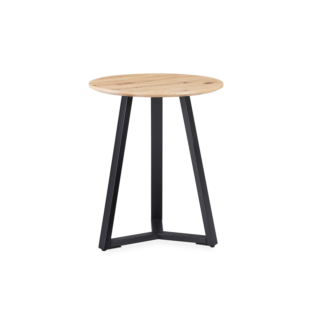  Wilma Round Coffee Table 45cm - Oak + Black