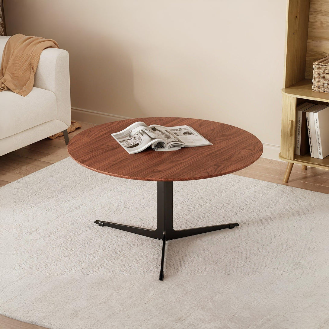 Donna Coffee Table 80cm - Brown + Black
