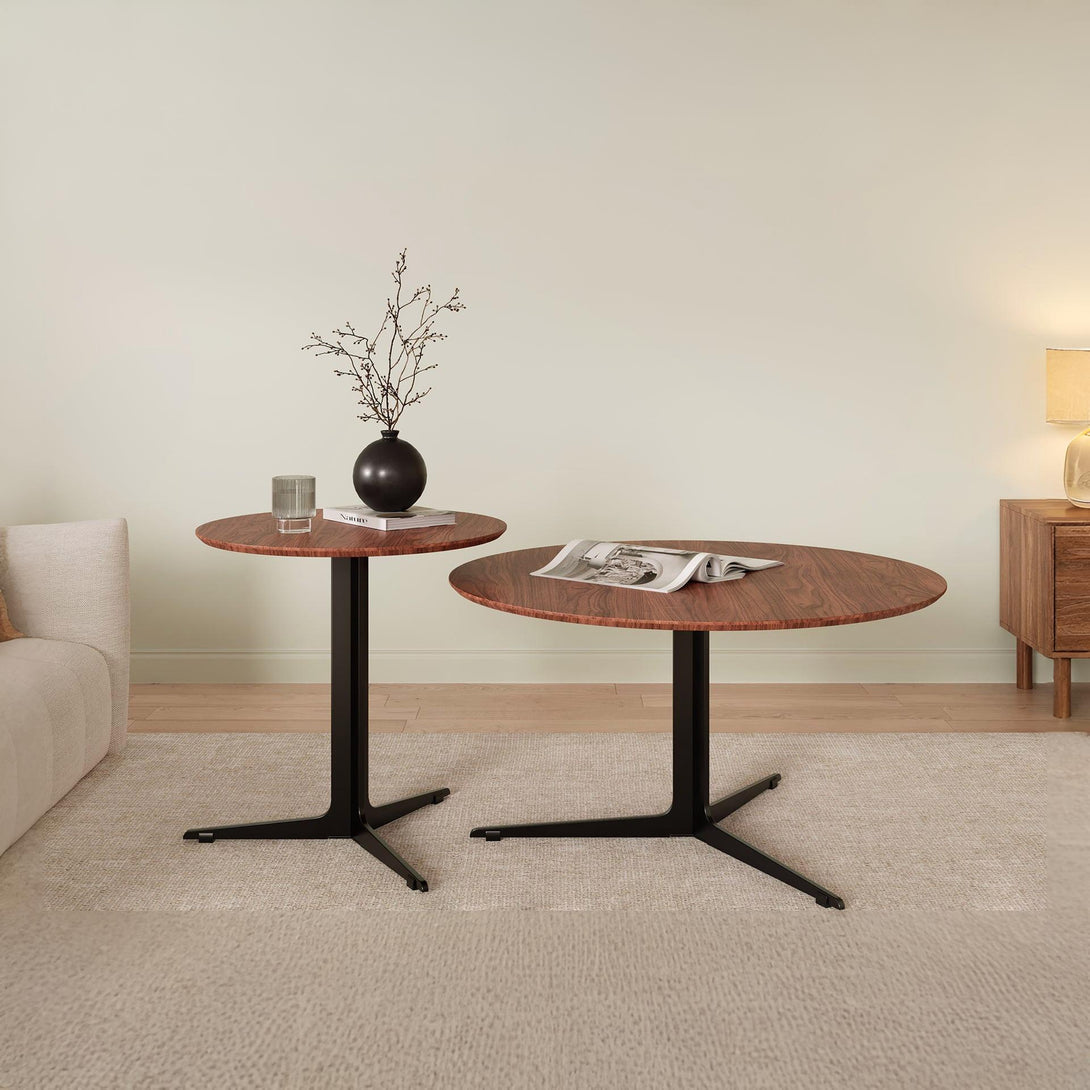 Donna Coffee Table 50cm - Brown + Black