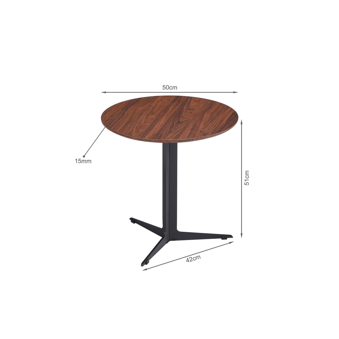 Donna Coffee Table 50cm - Brown + Black