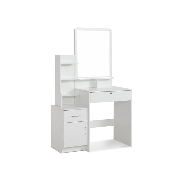 Zinnia 2 Drawer Dressing Table Set 2pcs - White