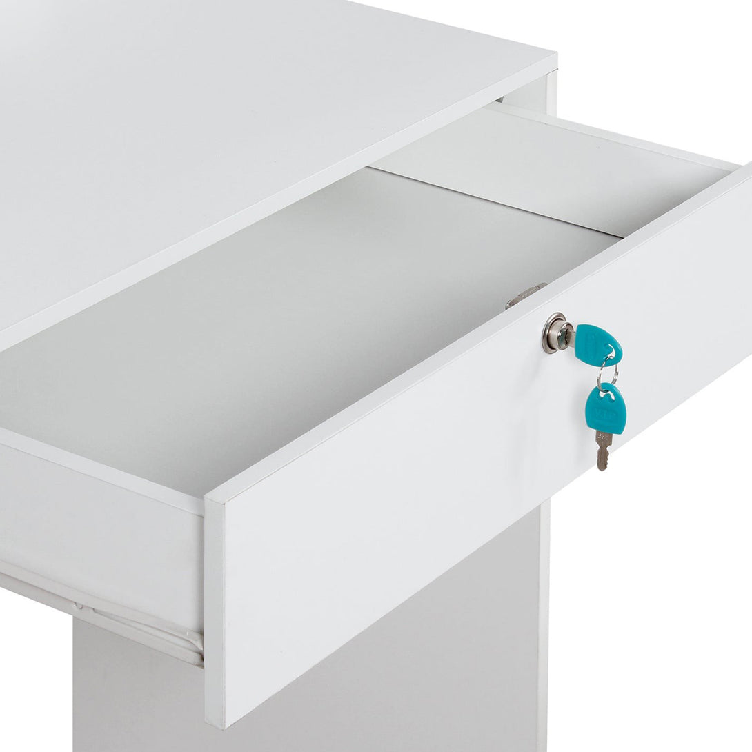 Zinnia 2 Drawer Dressing Table Set 2pcs - White