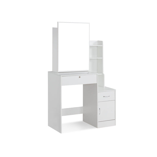 Magnolia Sliding Door Mirror Dressing Table Set 2pcs - White