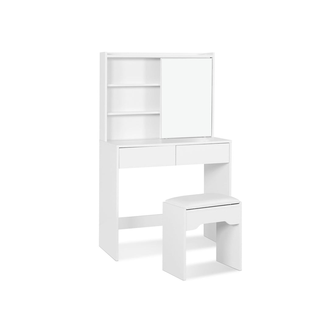 Crocus Dressing Table with Drawers Set 2pcs - White