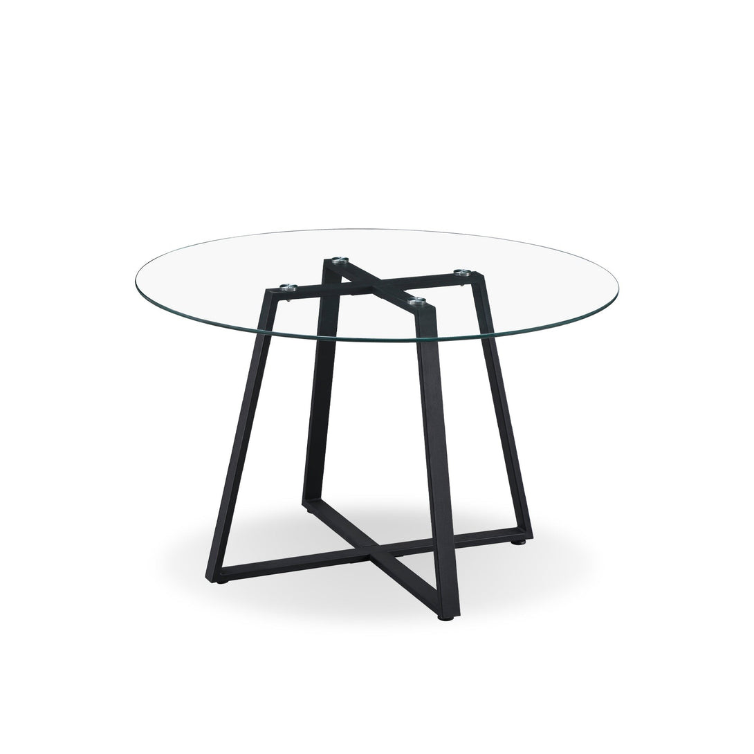 Chase Tempered Glass Round Dining Table 120 X 75cm