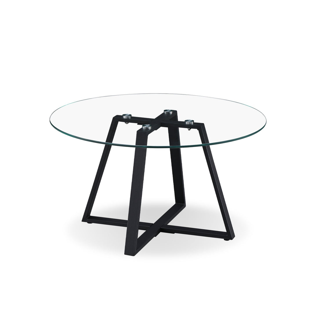 Chase Tempered Glass Round Coffee Table 