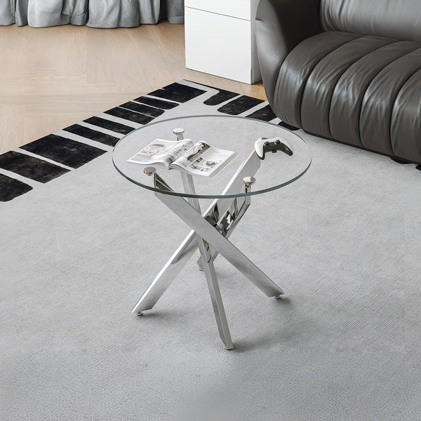 Ember Tempered Glass Round Coffee Table