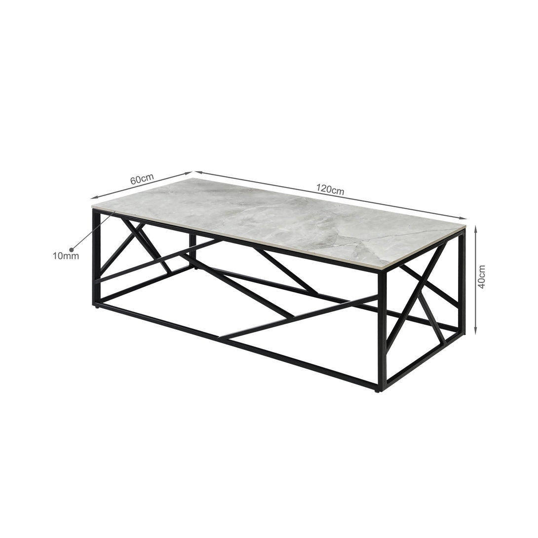 Shane Rectangular Ceramic Coffee Table