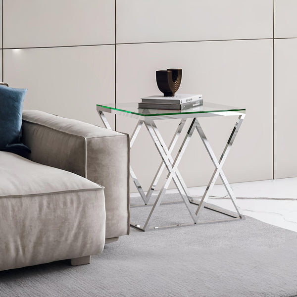 Tony Tempered Glass Square Coffee Table