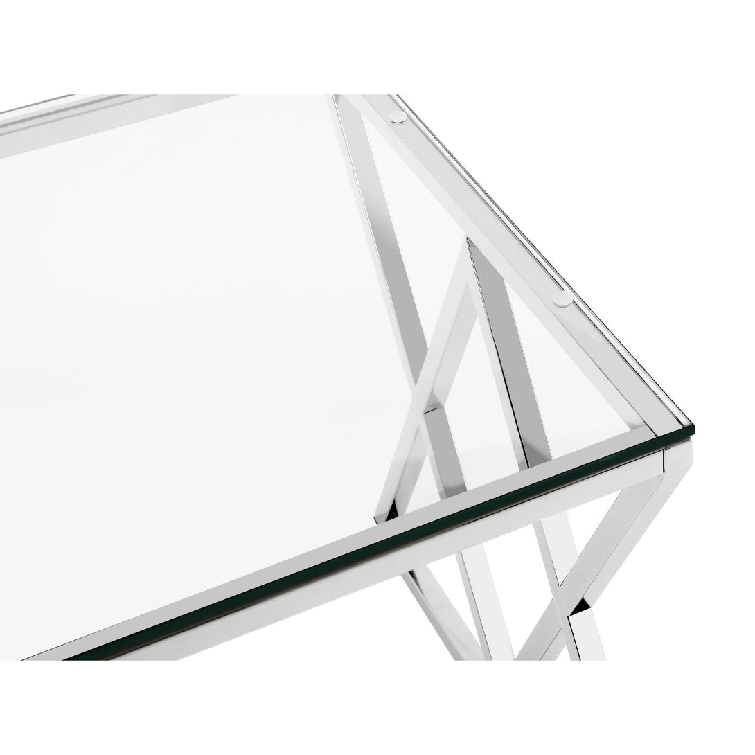Tony Tempered Glass Square Coffee Table