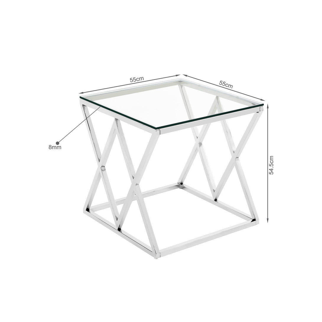 Tony Tempered Glass Square Coffee Table