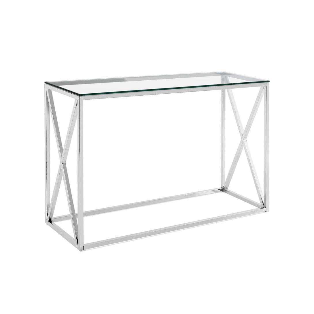 Tony Tempered Glass Rectangular Console Table