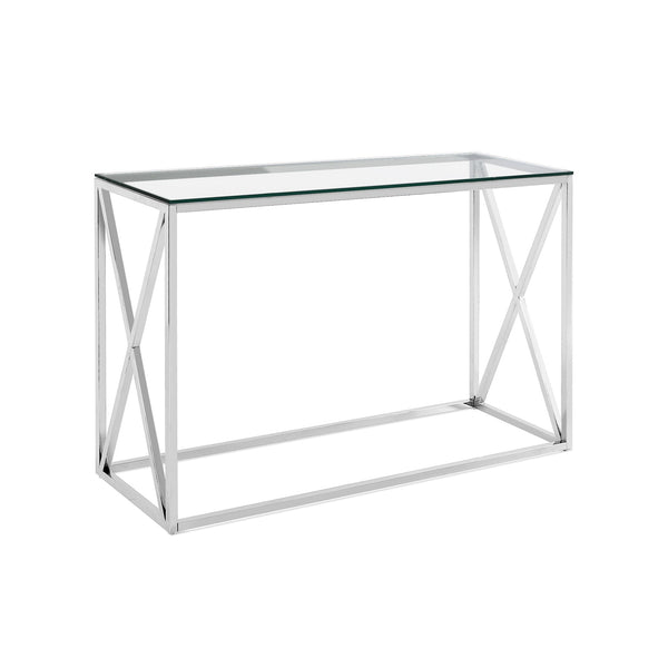 Tony Tempered Glass Rectangular Console Table