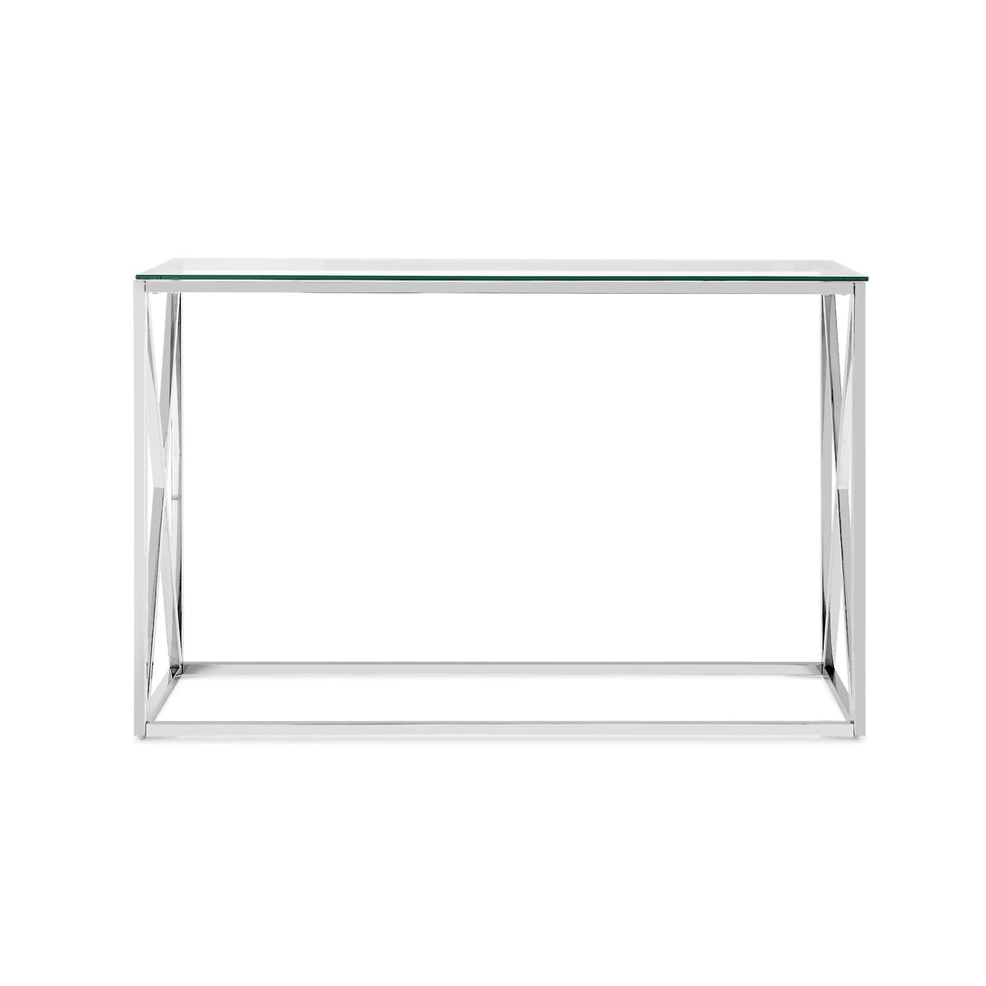 Tony Tempered Glass Rectangular Console Table