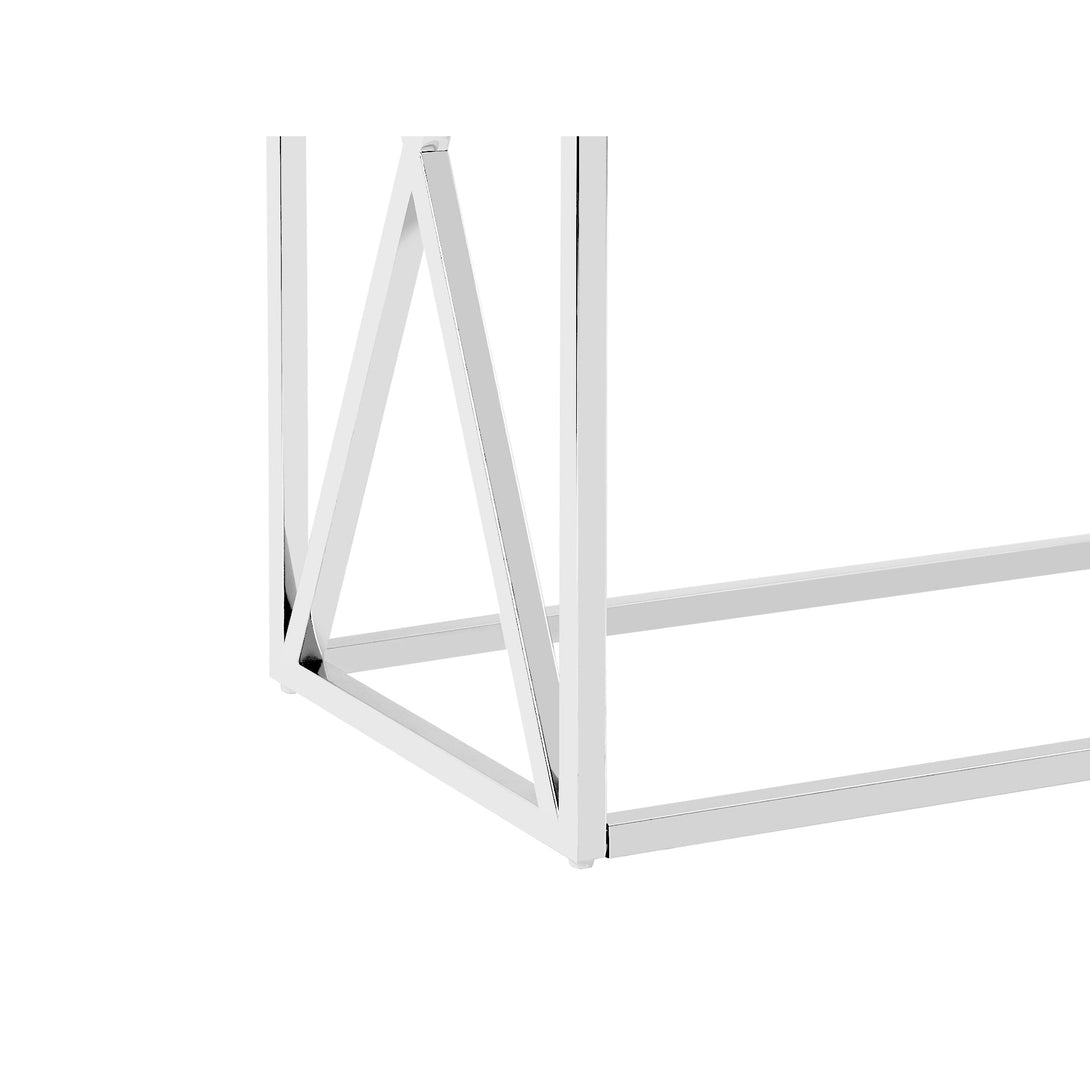 Tony Tempered Glass Rectangular Console Table