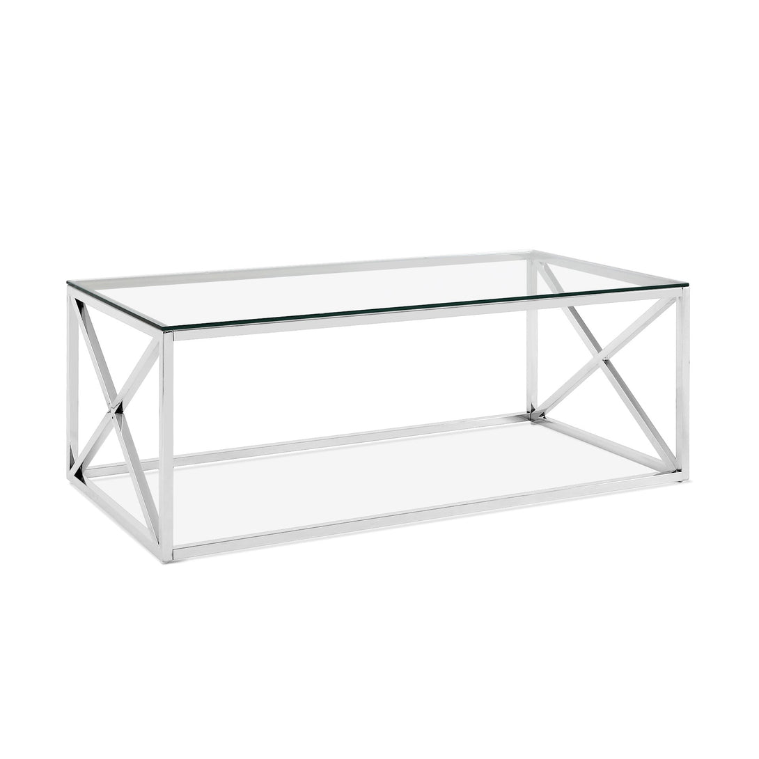 Greer Tempered Glass Rectangular Coffee Table