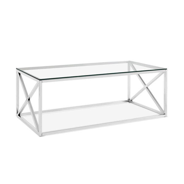 Greer Tempered Glass Rectangular Coffee Table
