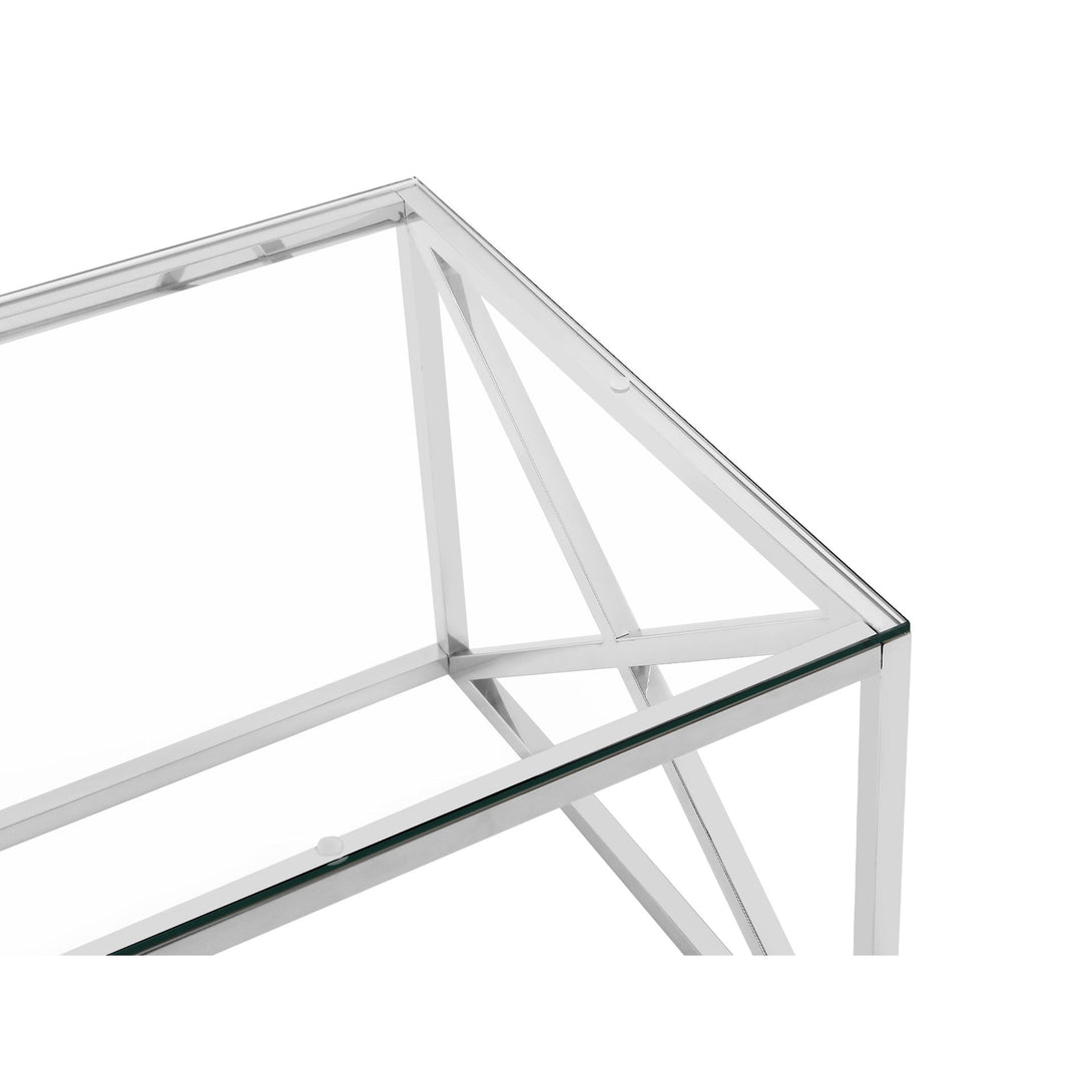 Greer Tempered Glass Rectangular Coffee Table