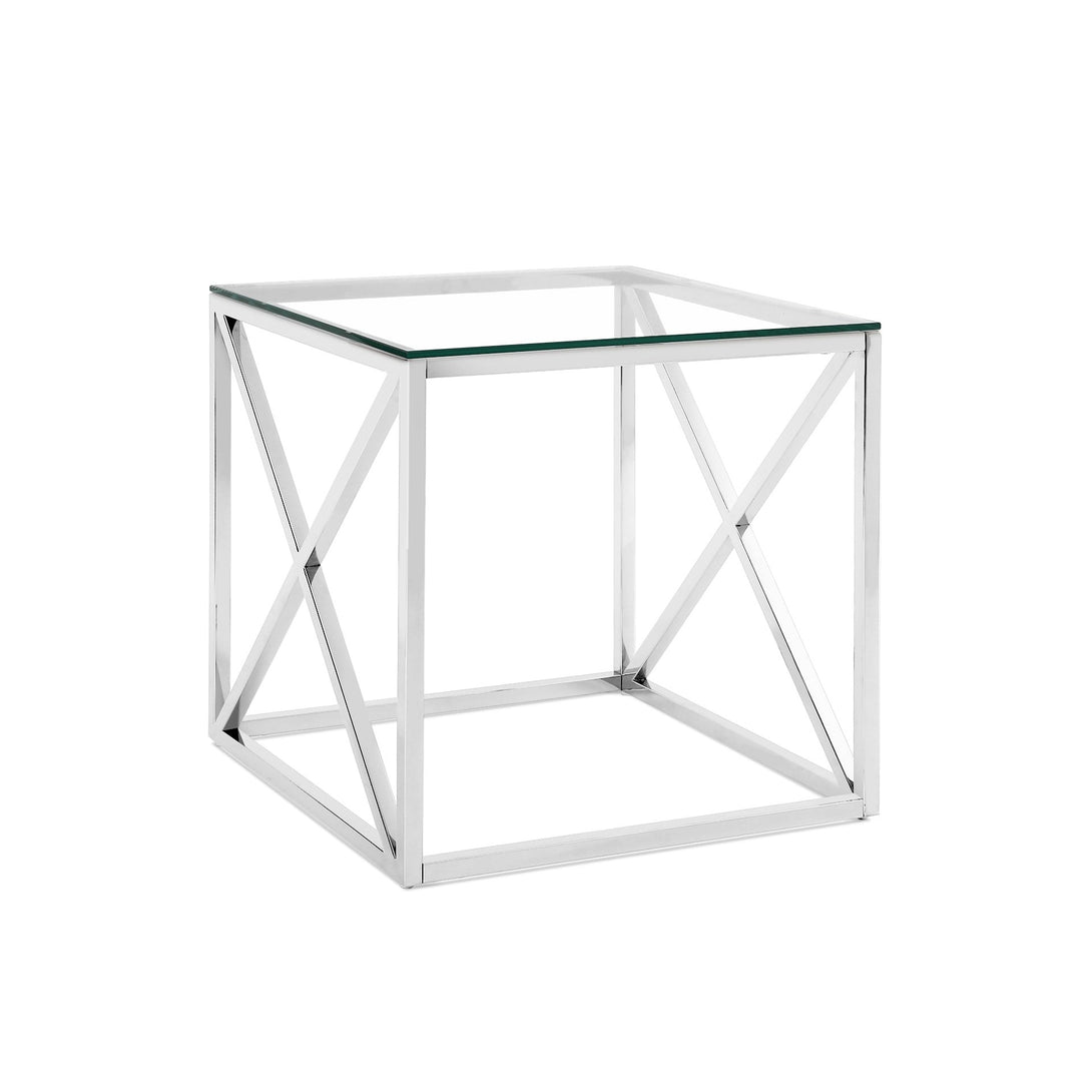 Greer Tempered Glass Square Coffee Table